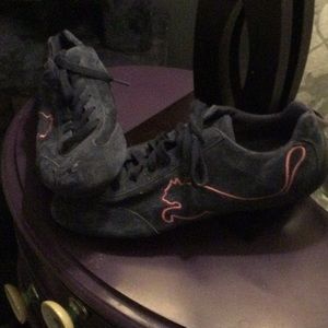 Navy. Blue puma athletic shoes